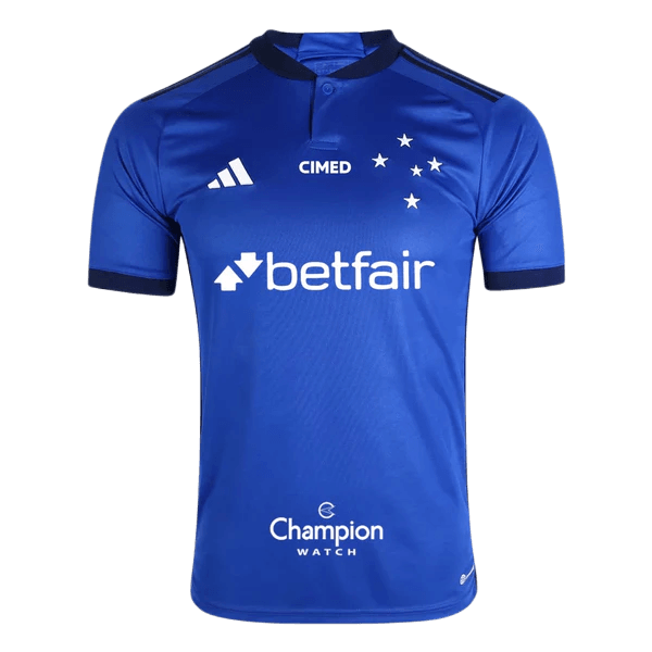 Cruzeiro 23/24 I Home Jersey - All Sponsors - Fan Version | Free Shipping + Keychain Gift