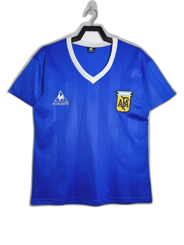 Argentina 1986 II Away Jersey - Retro Version | Free Shipping + Keychain Gift