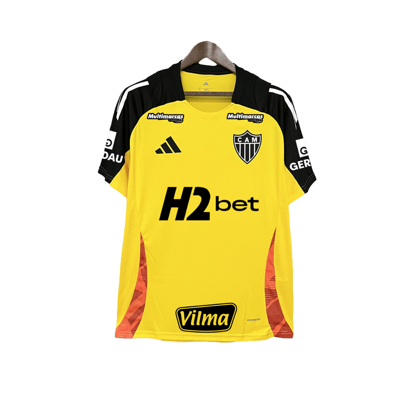 Atletico Mineiro 25/26 Yellow Training Jersey - All Sponsors - Fan Version | Free Shipping + Keychain Gift