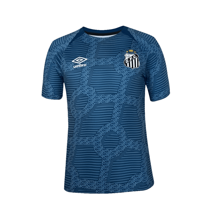 Santos 24/25 Pre-Match Jersey - Blue - Fan Version | Free Shipping + Keychain Gift
