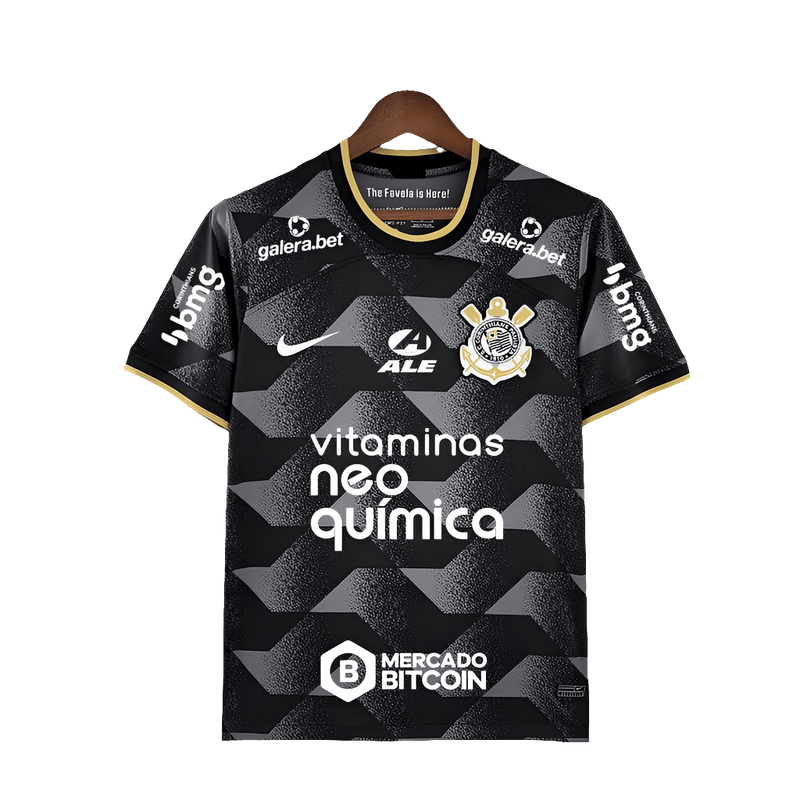 Corinthians 22/23 II Away Jersey - All Sponsors - Fan Version | Free Shipping + Keychain Gift