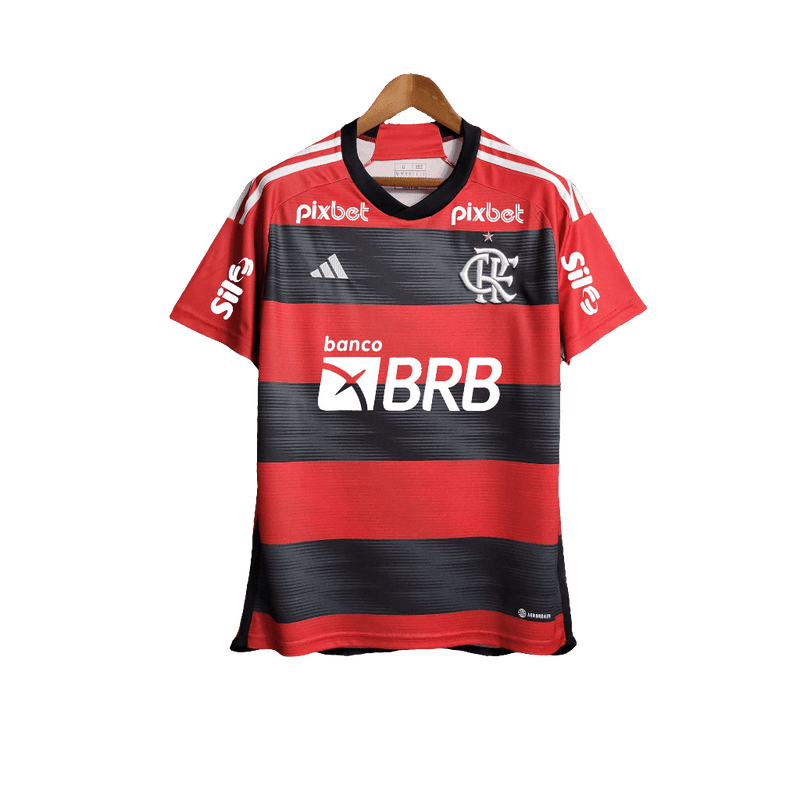 Flamengo 23/24 I Home Jersey - All Sponsors - Fan Version | Free Shipping + Keychain Gift