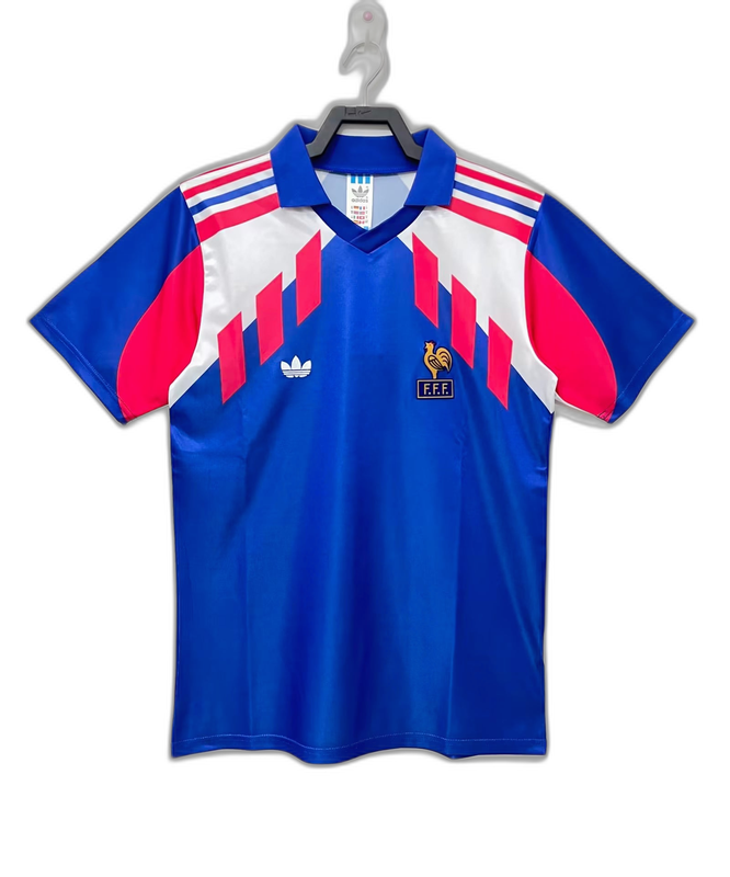 France 1990 World Cup I Home Jersey - Retro Version | Free Shipping + Keychain Gift