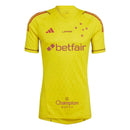 Cruzeiro 24/25 Goalkeeper Jersey - Yellow - All Sponsors - Fan Version | Free Shipping + Keychain Gift