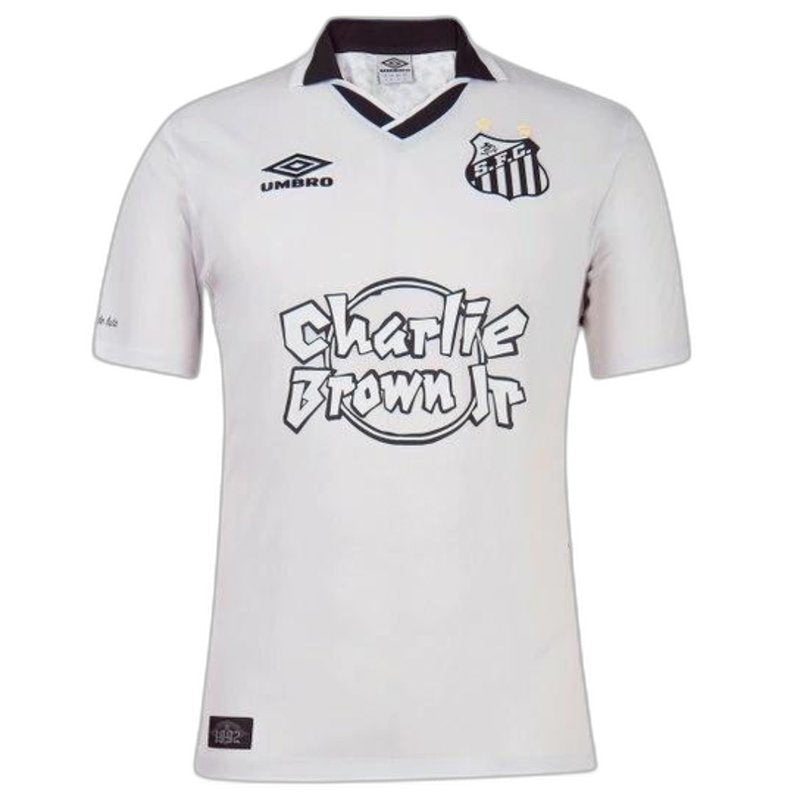Santos Charlie Brown JR White Jersey - Fan Version | Free Shipping + Keychain Gift