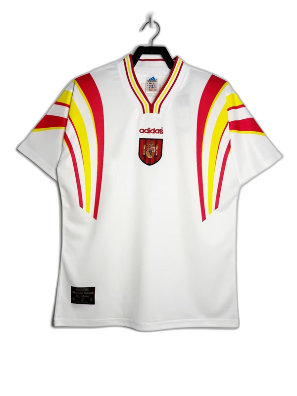 Spain 1996 II Away Jersey - Retro Version | Free Shipping + Keychain Gift