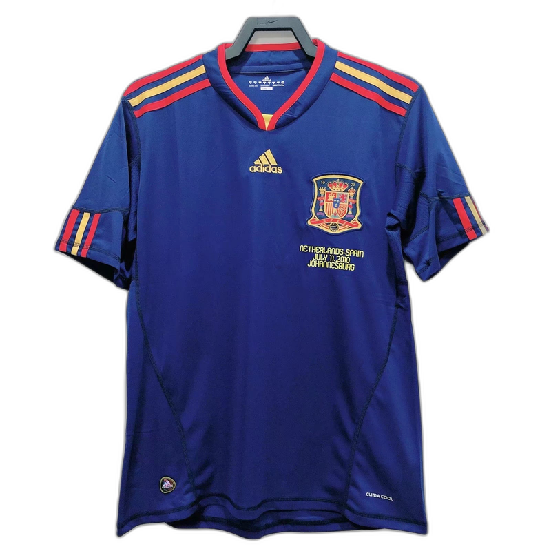 Spain 2010 World Cup Final II Away Jersey - Retro Version | Free Shipping + Keychain Gift